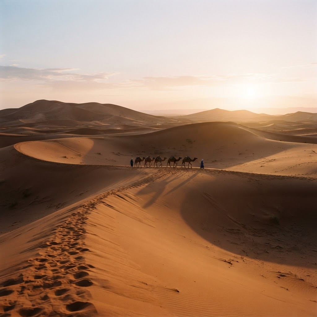 Dans le silence doré du désert