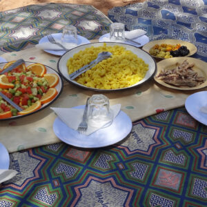 morocco camel trekking and desert food