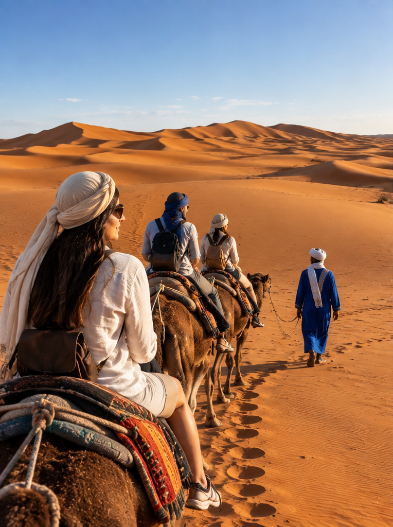 Circuit 3 Jours : Marrakech à Fès via le Désert de Merzouga (Option Bivouac de Luxe)